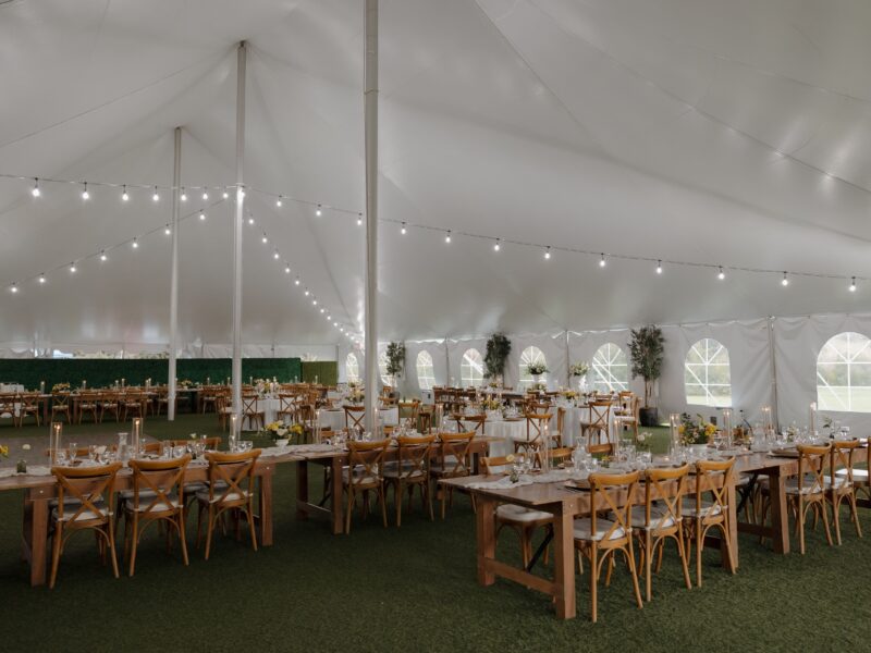 Elegant,Wedding,Reception,Setup,Inside,A,Large,White,Tent,With
